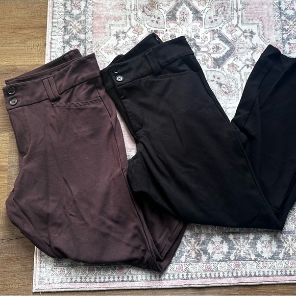 Torrid Black and Brown Flare Trousers - Picture 2 of 4